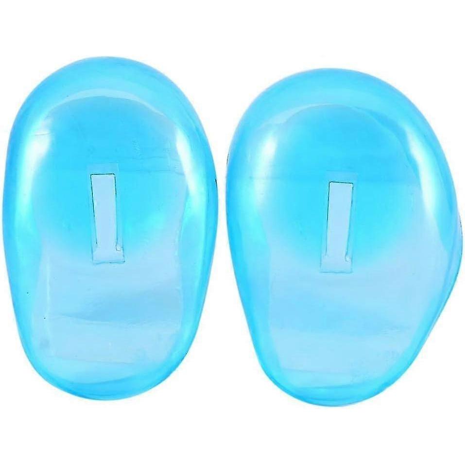 Ear Shield for Hairdresser, 2 Pcs Blue Ear Cover Shield Smudge-Proof Plastic Protector Protects Earmuffs from Dyeing, for Hairdressers and Hair Color