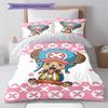 Ensemble de literie motif Tony Tony Chopper One Piece Couette Housse de couette Taie d'oreiller Cadeau d'anniversaire pour la maison(1 housse de couette + 2 taies d'oreiller, sans garniture.)