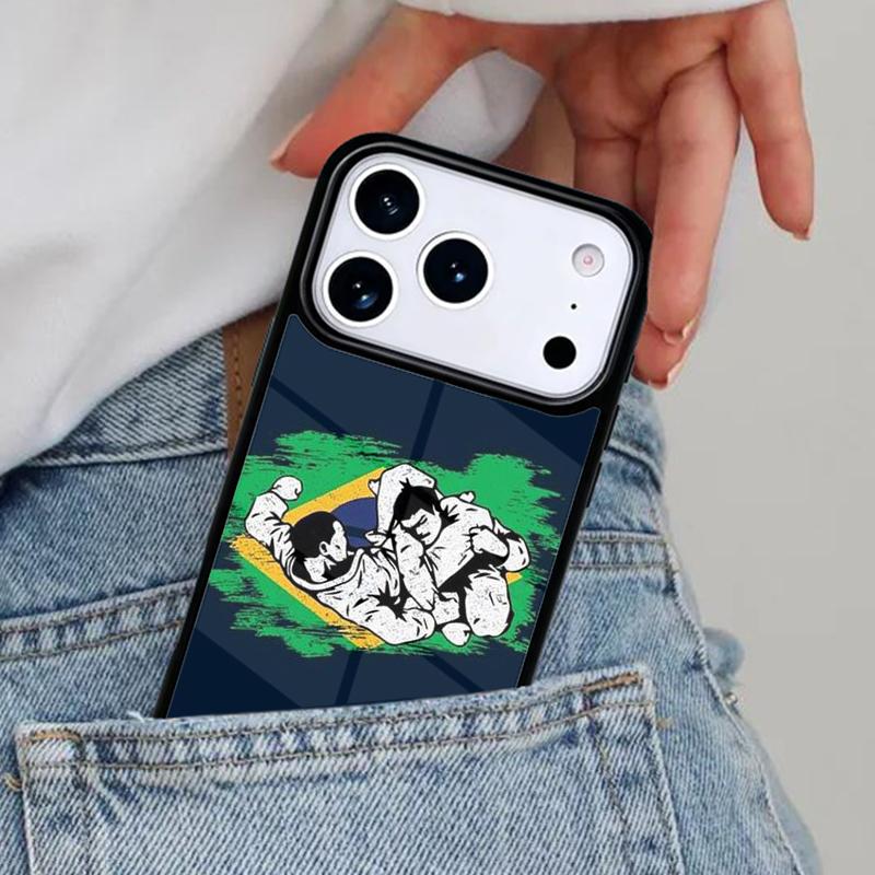 BJJ Brazilian Jiu Jitsu Soft Phone Case for iPhone 16e 15 14 13 12 17 Pro Max Plus Air 17pro Cover Coque