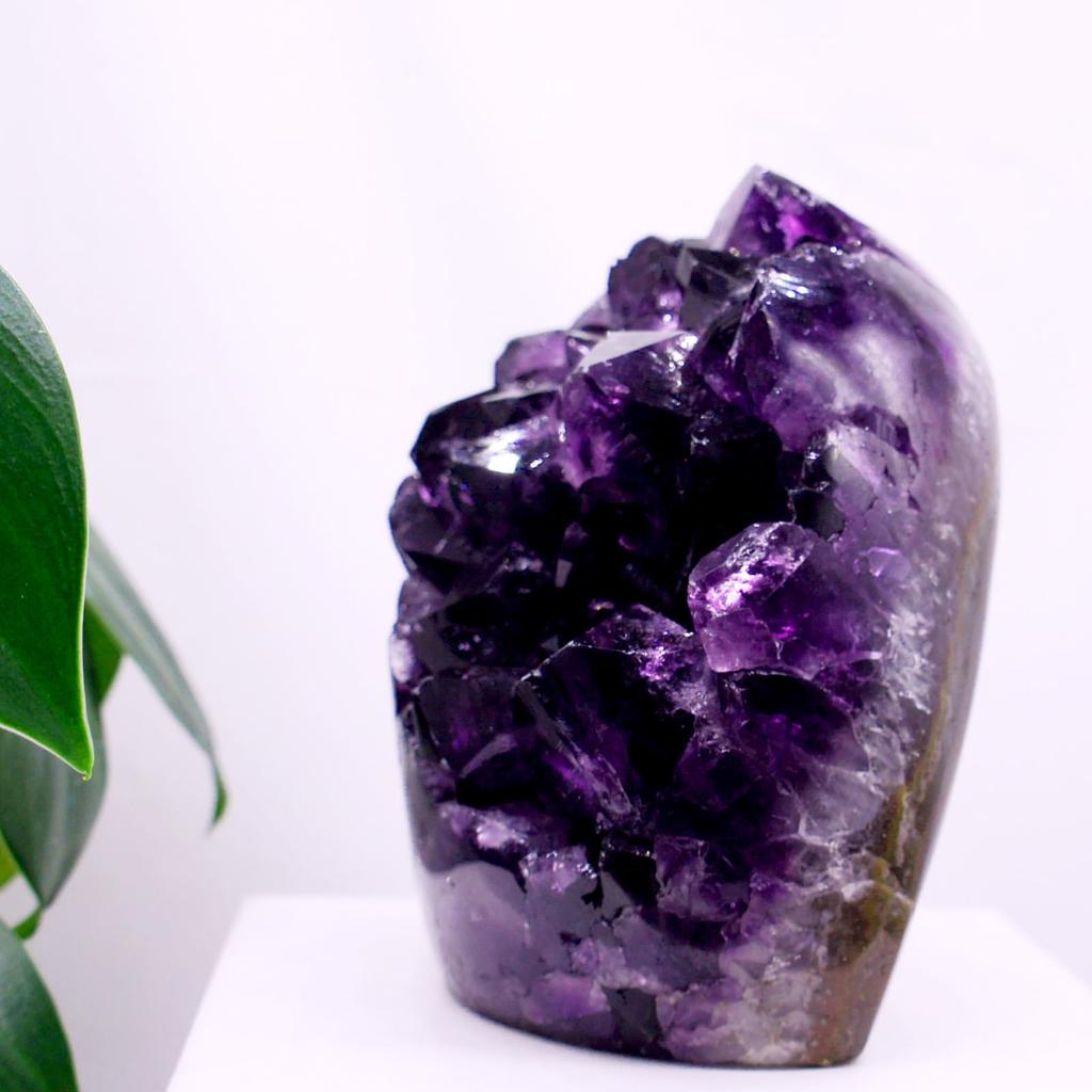 Amethyst Natural Carefully Selected Natural Raw Feng Good Luck [TANAKA YA] Cluster, 100% Quartz, High-Quality Stone, Approx. 947557mm, Weight