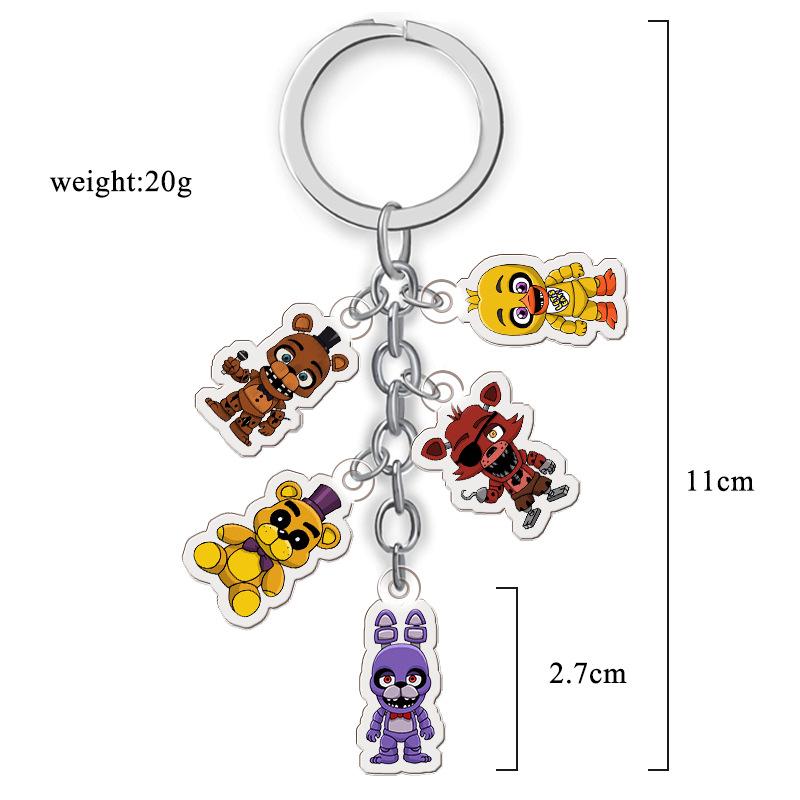 Acrylic Game Peripheral Double-Sided Transparent Keychain Set 2.7 cm