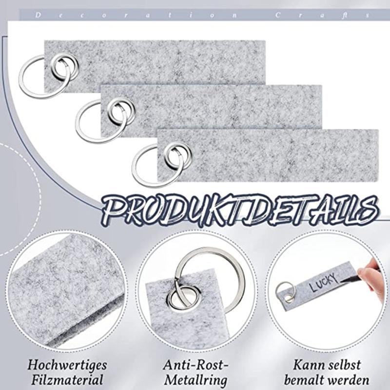 Personlig Färgglad Filt Nyckelring Kreativ DIY Inspiration Nyckelringar Tillbehör Mångsidig Filt Förnödenhet Nyckelring Berlock