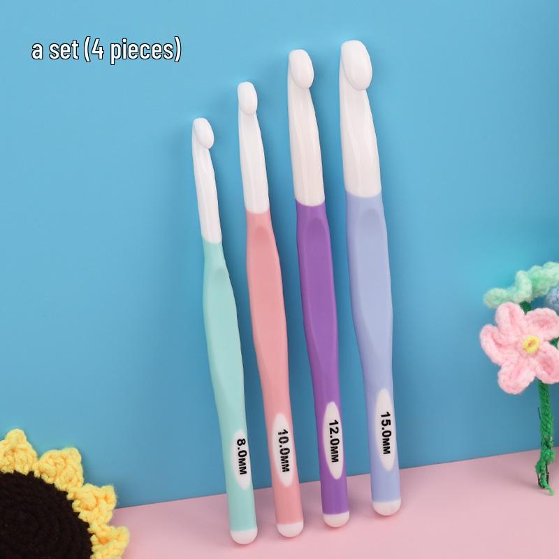 Thickened Non-Slip Crochet Hook for Handmade DIY Knitting - Soft Handle Tool for Scarves and Sweaters