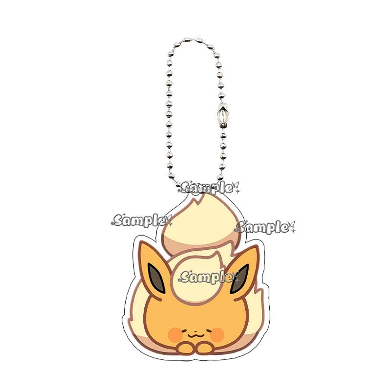 Hot Pocket Anime Leafeon Sylveon Game Acrylic Keychain Charm Umbreon Eevee Cartoon Character Pattern Key Ring Ornament Gifts Toy