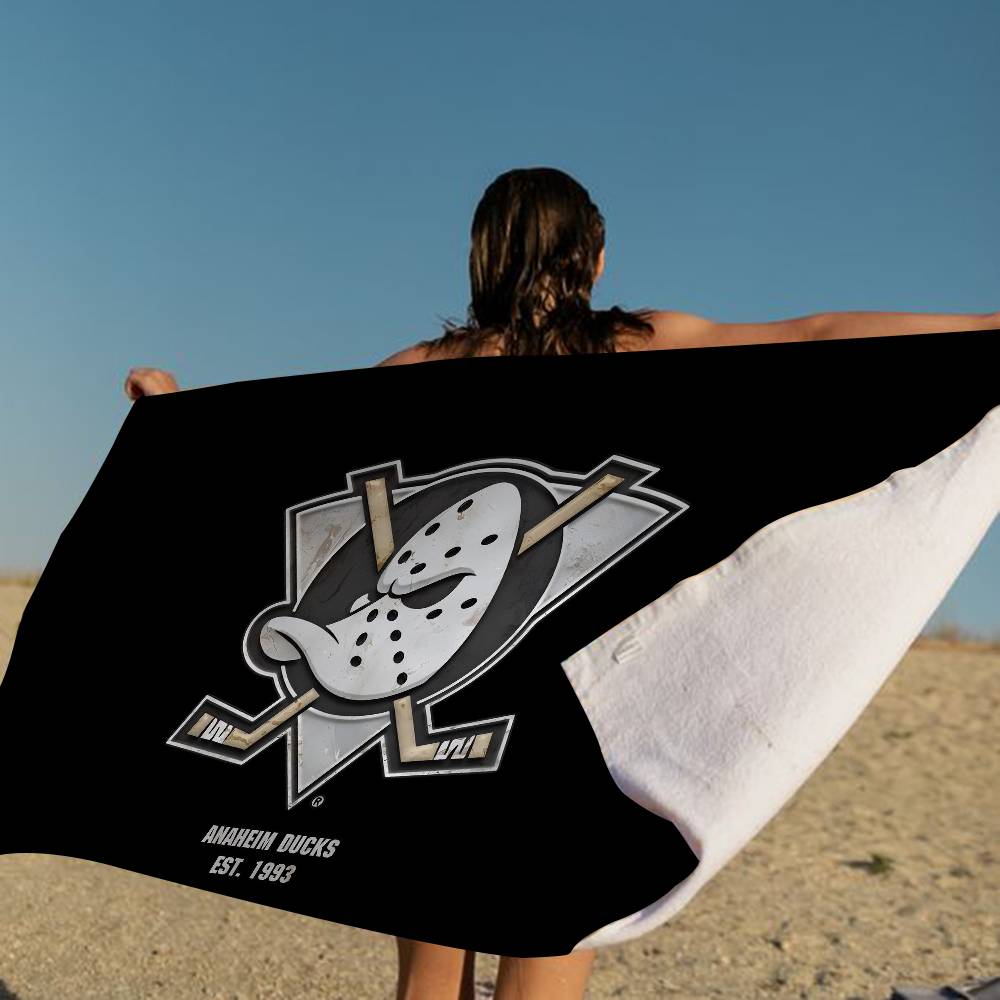 A-Anaheim D-Ducks Microfiber Blanket Quick Drying Beach Towels Oversized Printing Super Absorbent Pool Towel Blanket