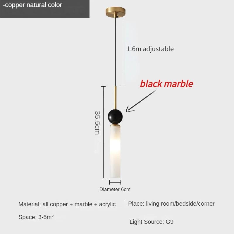 Light Luxury Marble Wall Lamp All Copper LED Lamp Hotel Living Room Bedroom Balcony Staircase Corridor Home Decoration Wall Lamp