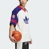 Adidas Originals Color Block Logo Print Comfortable Versatile Casual Short Sleeve T-Shirt Unisex Tops Blue White JC6801-1
