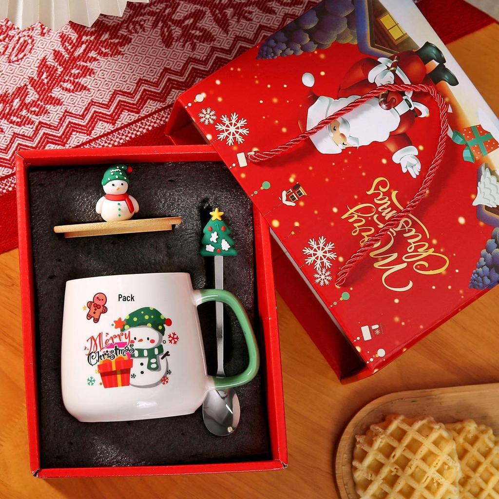 Caneca de Cerâmica Papai Noel - Fofa, Criativa, com Tema de Natal, Xícara de Temperatura Constante