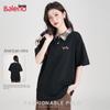 Baleno Women's Relaxed Fit Plaid Short Sleeve Polo Shirt