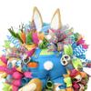 Easter Bunny Wreath Colorful Bunny Garland Cloth Rabbit Door Ornaments 45×40 Cm Creative for Front Door Outdoor Decor