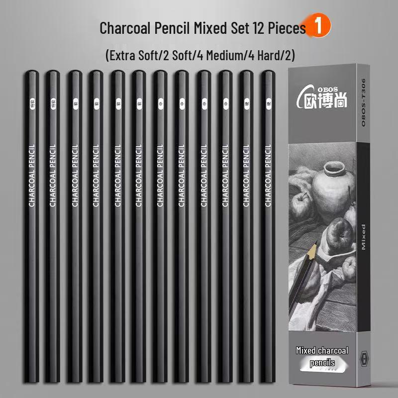 Art Student Sketching Pencil Set - Quick Sketch 2B & Charcoal for Beginners