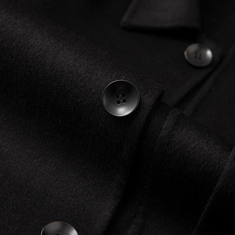 Fanzhen Men's 100% Wool Mid-Length Overcoat