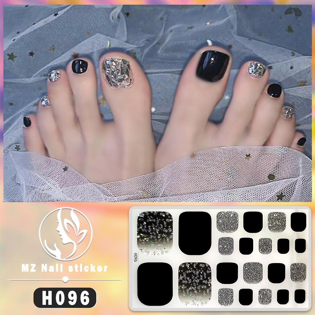 3D Faux Diamond Toe Nail Stickers, Waterproof Long-Lasting Skin Brightening Toe Nail Patches