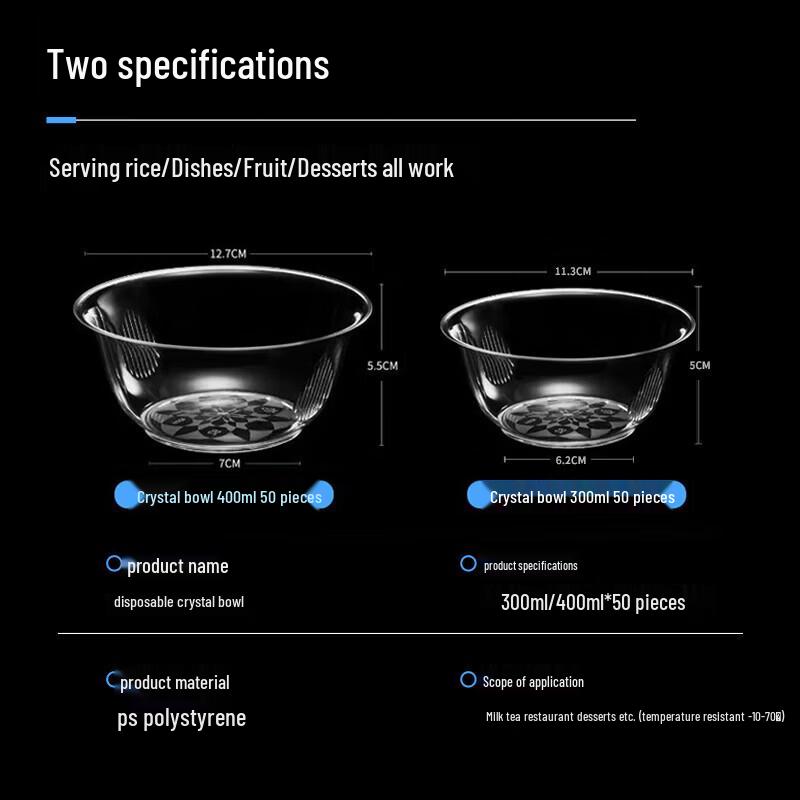 

Disposable Clear Plastic Bowls