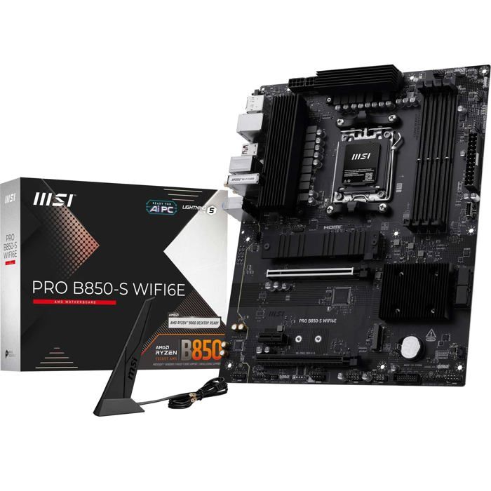 Carte mère ATX - MSI - PRO B850-S WIFI6E - AMD Ryzen - DDR5 - PCIe 4.0 - Wi-Fi 6E