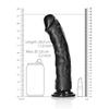 RealRock - Curved realistic dildo with balls and suction cup 25.5 cm