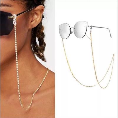 Crystal Chain Sunglasses Chain Straps Lanyards Metal Chain Splicing Style Chain Glasses Hanging Rope Holder Cord Lanyard