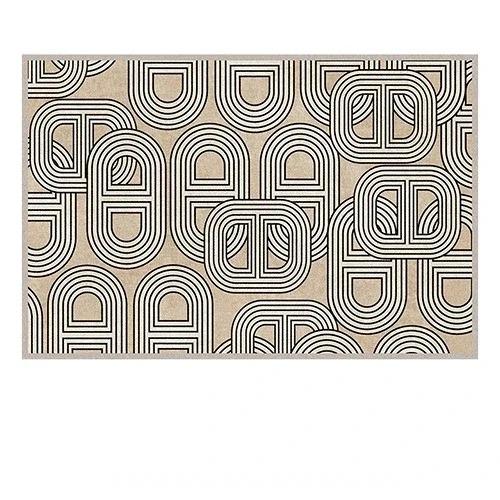 Abstract Geometric French Carpet Modern Simple Floor Mat for Living Room Bedroom Decor Easy To Clean Home Office Sofa Lounge Rug