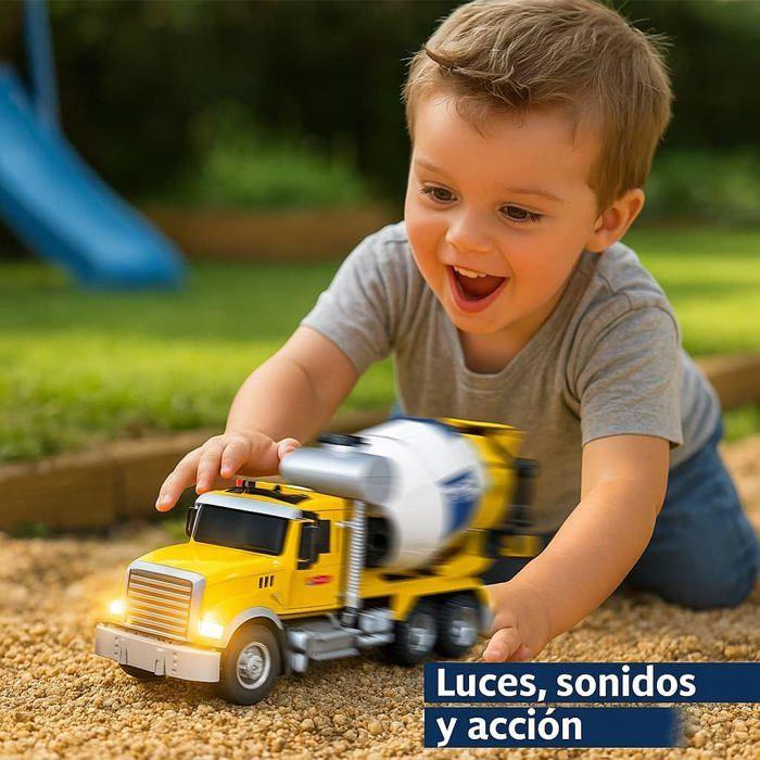 Camion bétonnière jouet - JUGATOYS - Lumières et sons - 35x18x12 cm - Multicolore - Pour enfant - Unisexe - 0.61 kg