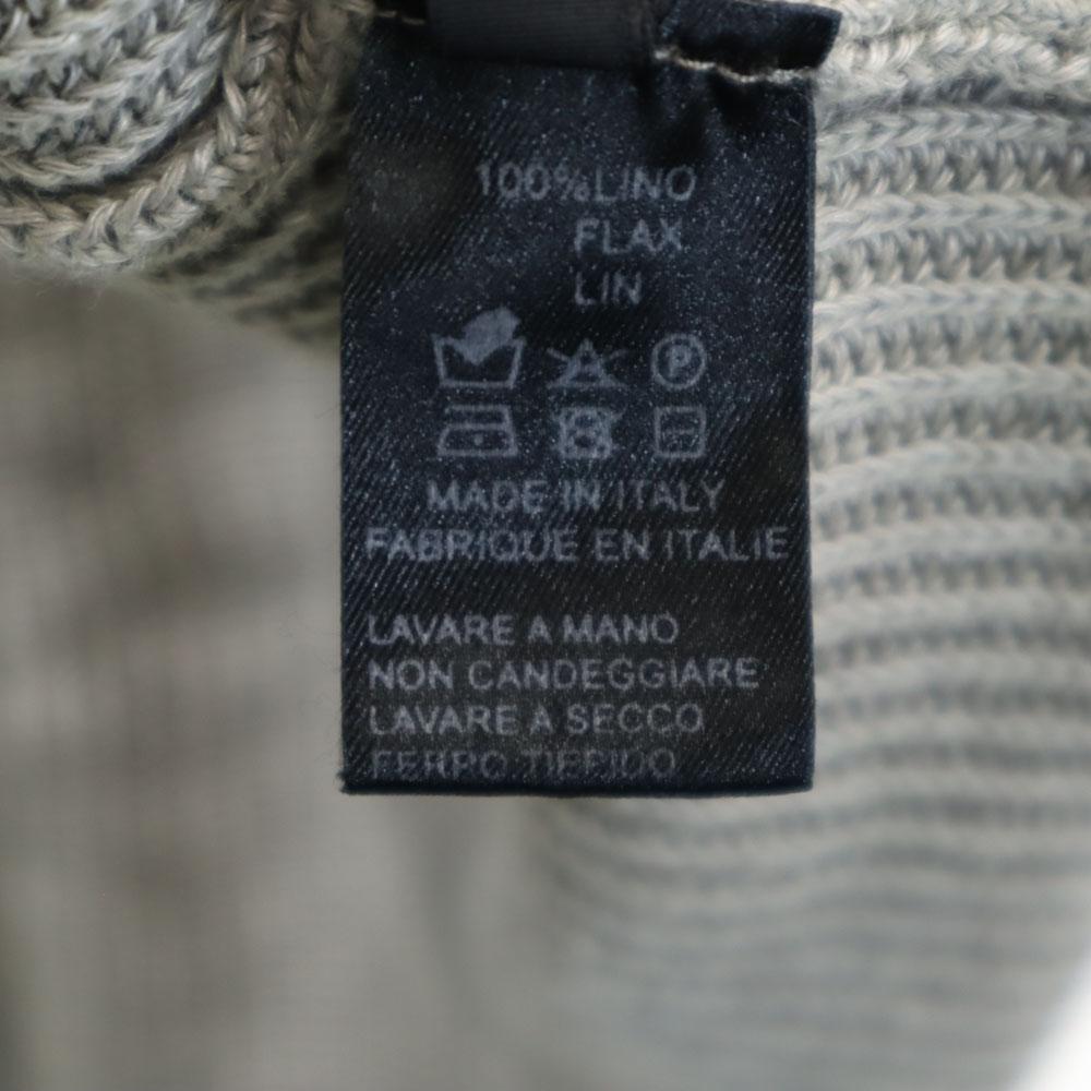 ROBERTO COLLINA Made in Italy Linen Long sleeve knit cardigan 52 gray Men's Used
