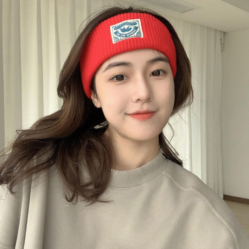 Am Moment Signatur Etikett Haarband C6 Rot