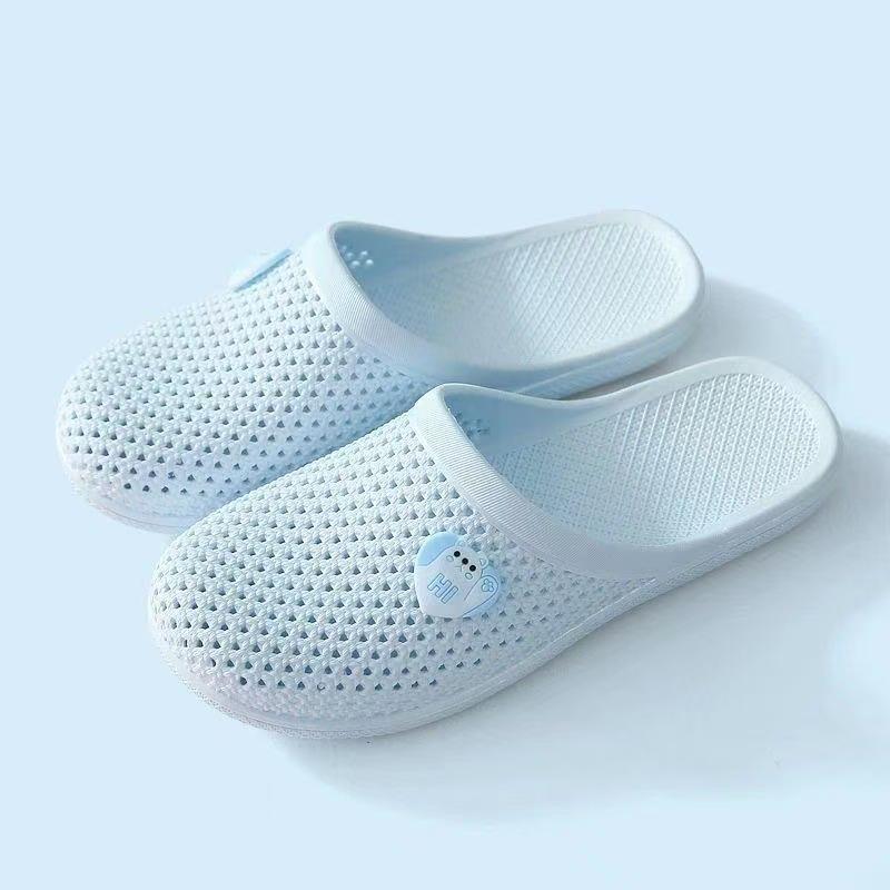 Summer new hole sandals flat bottom bag head slippers soft bottom non-slip indoor leisure bathroom mop