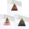 Natural Crystal Quartz Geometric Pyramid Decor For Home And Car Interior
