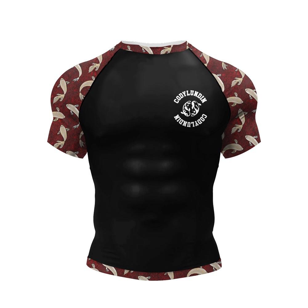 CODY LUNDIN MMA Shirt Short Sleeve Jiu Jitsu BJJ Rashguard for Men Tattoo Cool Sunscreen T Shirt Cycling Surfing Boxing Jersey