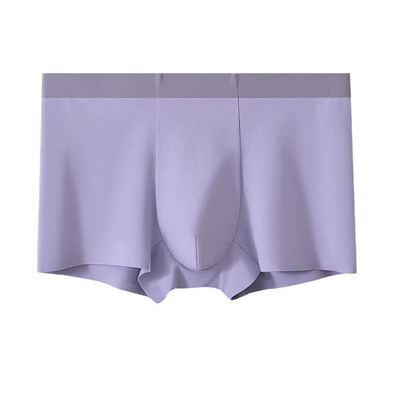 Boxers ajustés sans coutures pour hommes: Coton Longue Fibre du Xinjiang - Pantalon Confortable, Respirant, Antibactérien en Soie à Quatre Coins