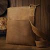 Handmade Crazy Horse Leather Men Messenger Bag Vintage Versatile Natural Real Cowhide Shoulder Bags