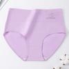 Big Size Lady Spring and Autumn Print Pure Cotton 10A Antibacterial High Waist Briefs