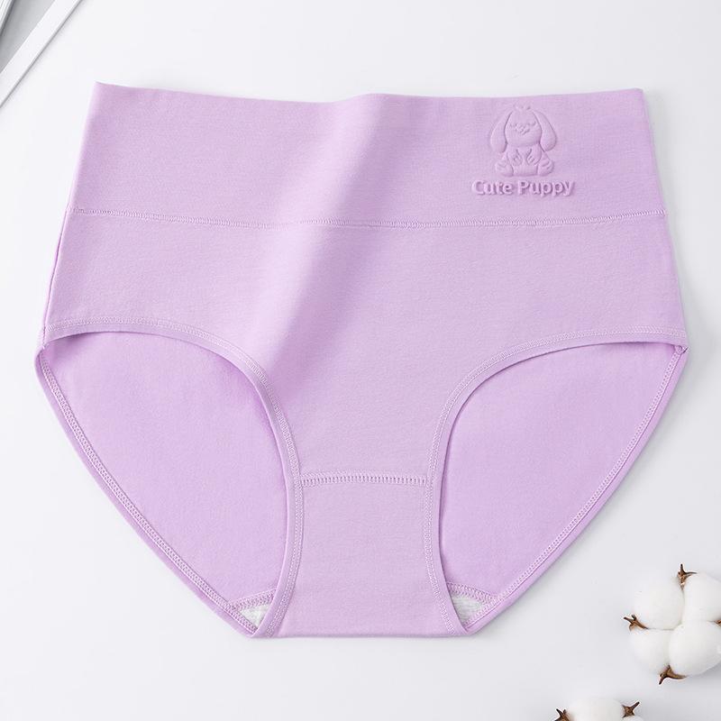 Big Size Lady Spring and Autumn Print Pure Cotton 10A Antibacterial High Waist Briefs