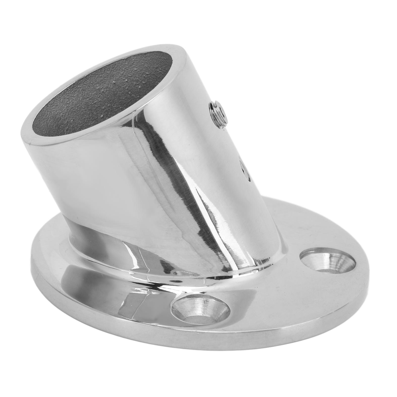 

32mm 1.26in Round Hand Rail Base 60 Degree Fitting Stainless Steel Marine Hardware for Boats Yachts