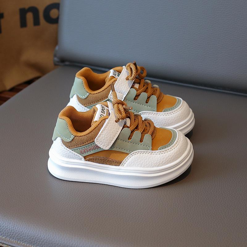 2025 Autumn New Kids Sneakers Fashion Versatile Girls' Shoes Simple Child Thick Soled Casual Shoes Anti Slip Girls Board Shoe