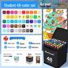 Dual-Tip Art Marker Set - 120 Colors, Hard Tip, Oil-Based for Students