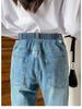 Women's Extra Large Wide Leg Pants, High Elasticity, 300-350 Jin, Plus Size, Spring/Autumn, Straight Leg.