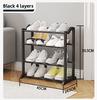 Multilayer Wavy Shoe Rack Home/Dorm - Space Saving Detachable Shoe Organizer for Entryway Holds 8-15 Pairs, Sturdy & Lightweight
