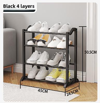 Multilayer Wavy Shoe Rack Home/Dorm - Space Saving Detachable Shoe Organizer for Entryway Holds 8-15 Pairs, Sturdy & Lightweight