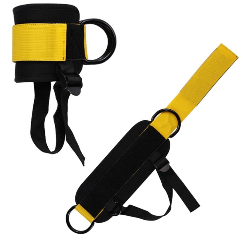 2Pcs Gym Fitness Ankle Strap Double D Rings Ankle Cuffs Glute Kickbacks Ankle Strap for Legs Strength Extension 1