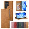 Business Magnetic Cards Solt Wallet Flip Case For Samsung S25 Ultra S24 Plus S23 S22 A16 Leather Wallet Stand Book Pocket Cover