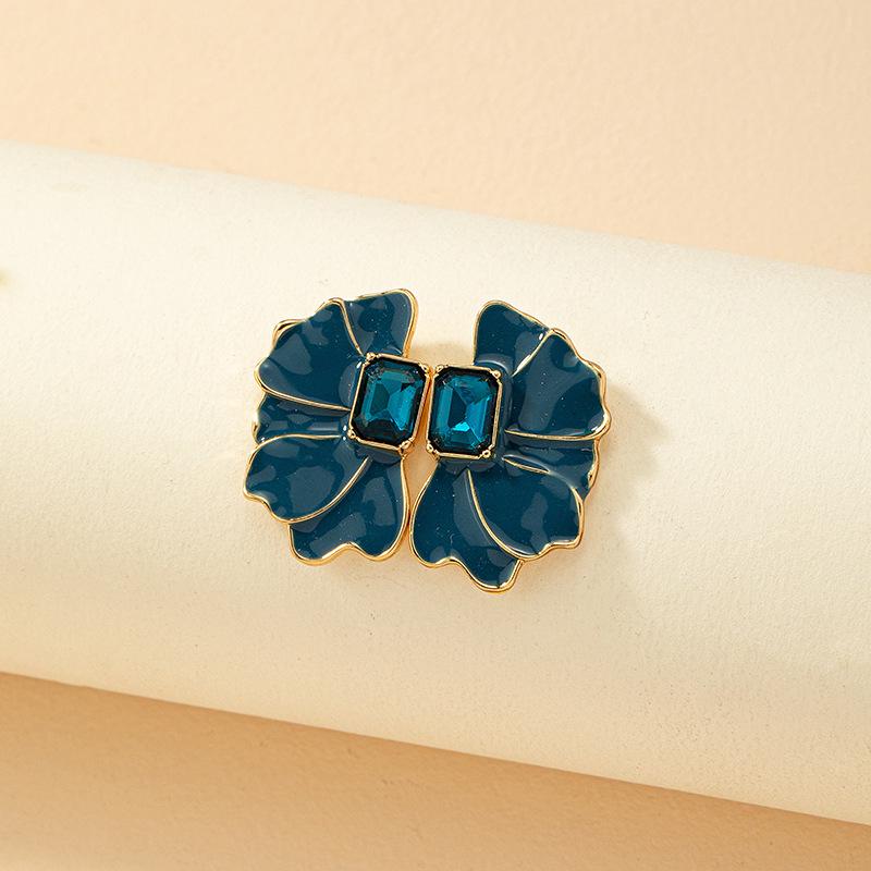 

Французские серьги-цветы в ретро-стиле с инкрустацией бриллиантами для женщин - Элегантные и модные украшения для ушей