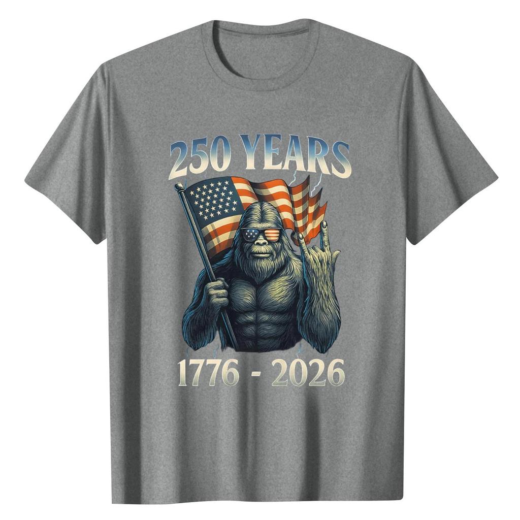 Unisex Round Neck Casual Digital Printed Short Sleeved T-shirt Top