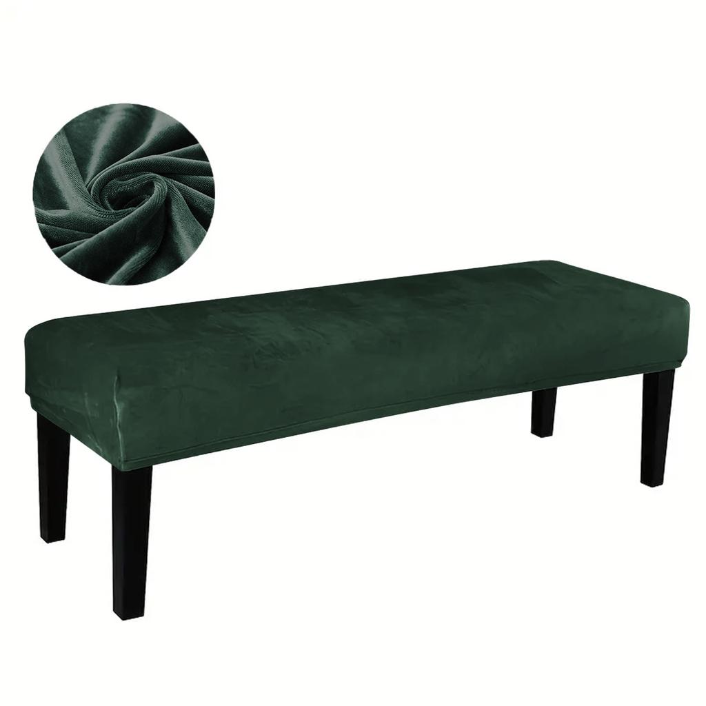 1pc Solid Colour Silver Fox Plush Bench Cover, Warm Chair Covers for Hotel Bedroom, Living Room, Winter Dustproof Cushion Covers