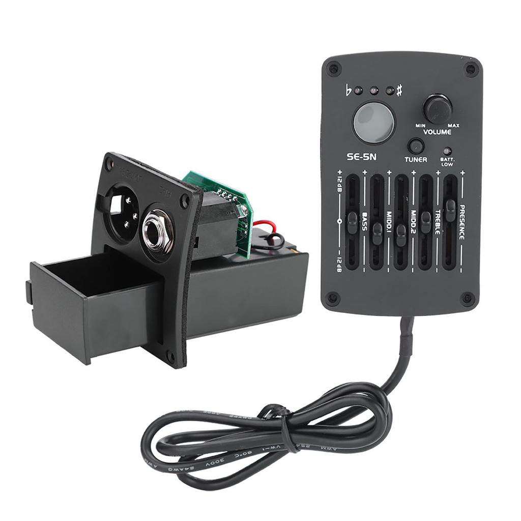 SE‑5N 5 Band EQ Equalizer Pickup Tuner for Acoustic Guitar Musical Instrument Accessory Kit