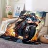 Skull3Dmotorcycle Pattern Gothic Soft PlushBlanketFlannelBlanket Throw Blanket for Living Room Bedroom Beds Sofa Picnic Cover