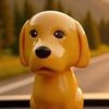 Juguete para Salpicadero de Coche Perro Solar Yousheng, Figura de Cachorro Amarillo Asintiendo, Juguete de Balanceo Automático para Escritorio de Oficina, Decoración de Animal Lindo con Energía Solar para