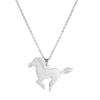 Dreamtimes Horse Necklaces Horse Pendant Necklace Stainless Steel Necklace Horse Chain Fashion Jewelry Women Christmas Gift