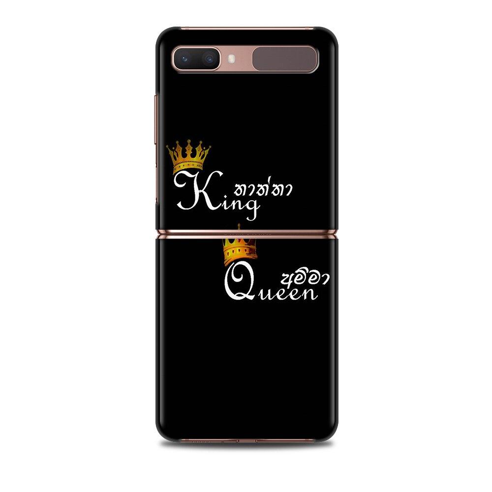 Etui Na Telefon Zflip4 Dla Samsung Z Flip3 5G z flip 3 5G zFlip Pokrowiec Muszla Na Telefon Komórkowy Caso Telefon Komórkowy Fundas Mama Królowa Księżniczka