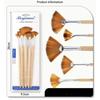 5/6 Piece Fan Brush Set Nylon Hair Paint Brushes for Acrylic Oil Watercolor Artist Brushes for Canvas Watercolor Shape Brush Kit
