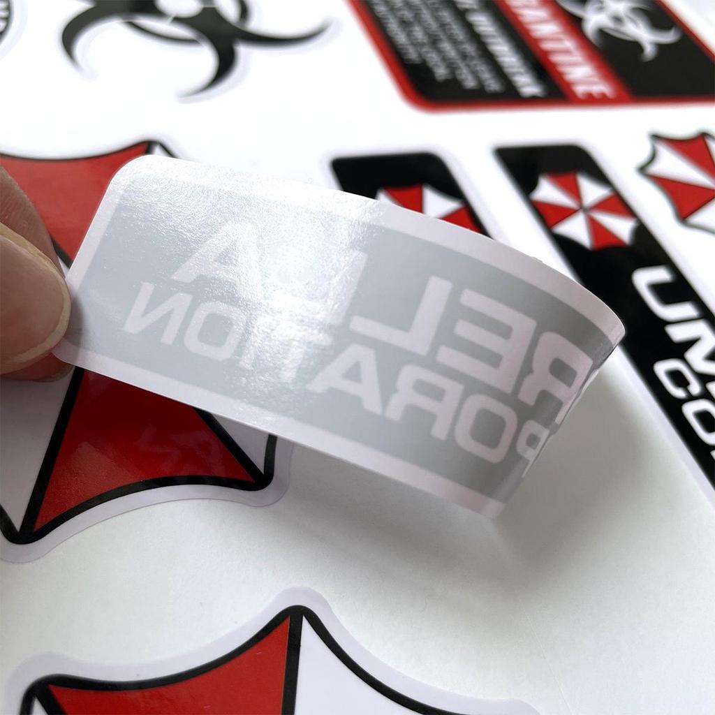 Наклейка на мотоцикл/автомобіль Resident Evil Umbrella: Водонепроникна та міцна наклейка